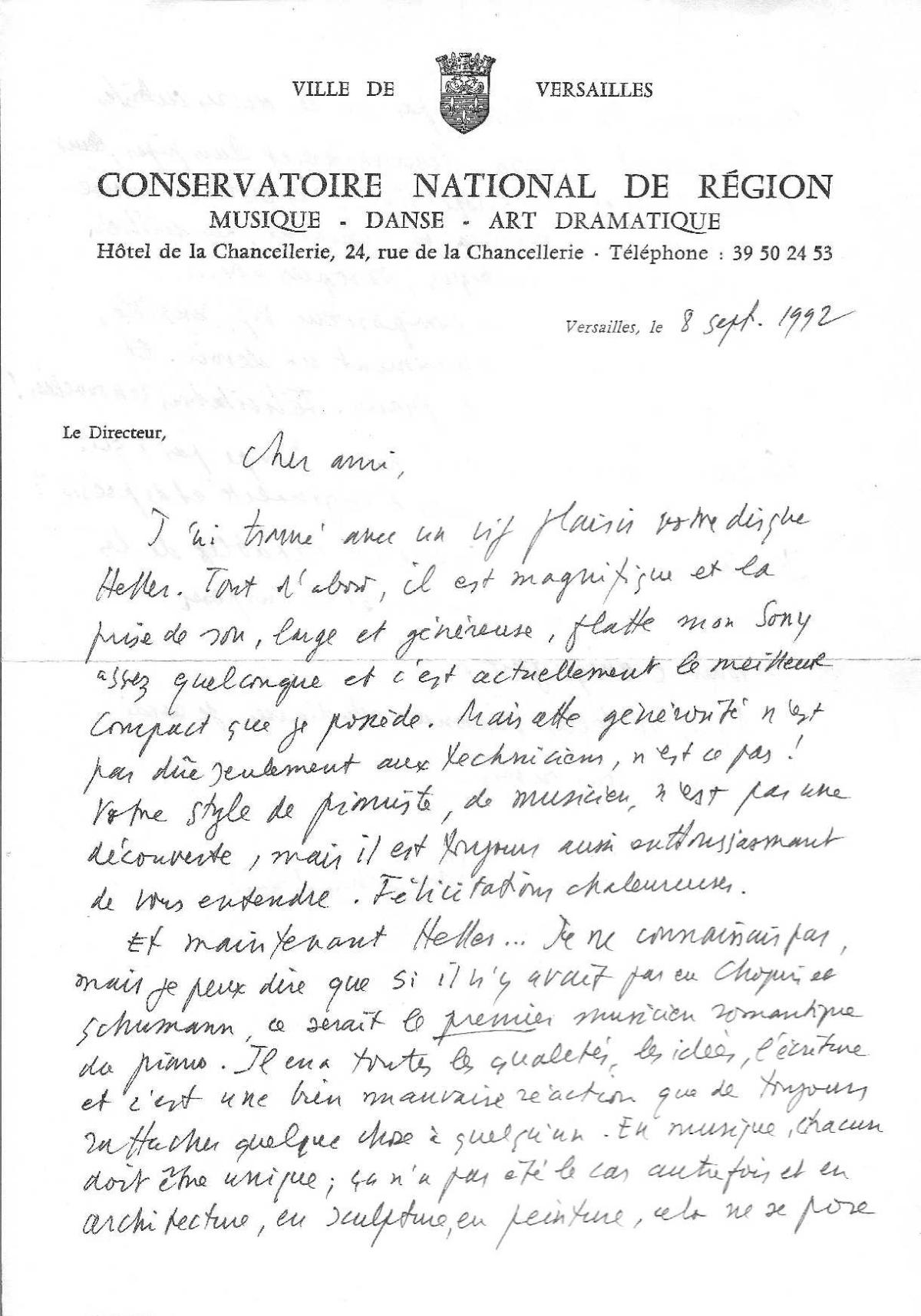 Courrier de Jean Aubain
