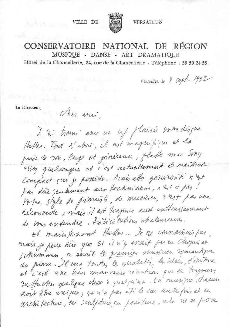 Courrier de Jean Aubain 1992 (1)