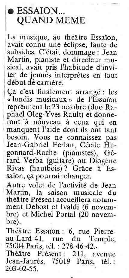 Le Monde de la Musique 1978